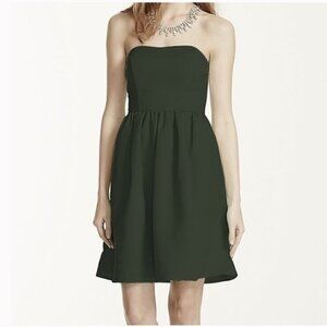 David's Bridal Strapless Teacup Dres SZ 12